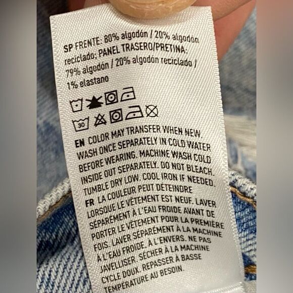 American Eagle Stovepipe Distressed Stretch Jeans 14 Long 32x33 NWT - Picture 5 of 12